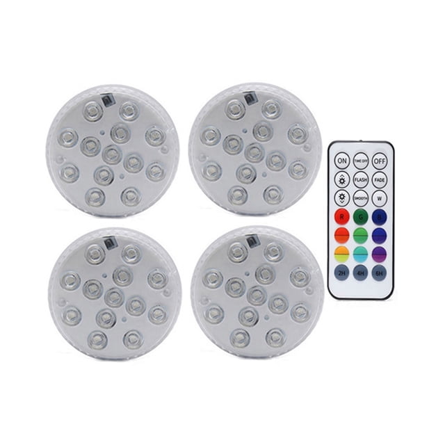 Pool Light RF Remote 13 LED RGB Submersible Light 16 Colors Underwater Lights Swimming Pool Decorative Lights With Magnet ,Easy to Install