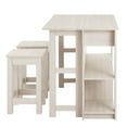 thumbnail image 3 of Meadowbrook3-Piece Kitchen Island and Stool Set in White Maple, 3 of 10