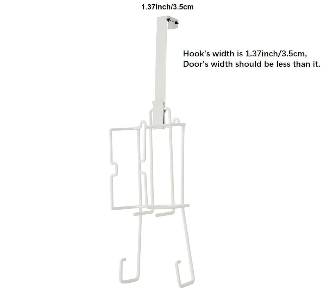 Mainstays Hanging Door Ironing Board and Iron Rack, Suitable for Storing T-leg and Four-leg Ironing Boards, Wall Mount