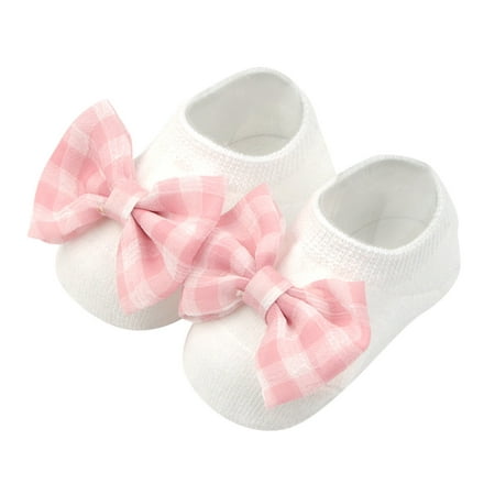 

nsendm 2yo Boy Clothes Baby Toddler Non Slip Socks Little Girls Cute Flowers Bowknot Cartoon Floor Bulk Socks Kids Pink 12-24 Months
