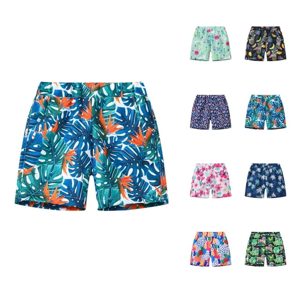 Boys Summer Shorts Child Girls Casual Floral Printing Summer Hawaii Kids Clothes Beach Floral Pants
