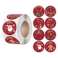 thumbnail image 1 of Etiquetas adhesivas navideñas, pegatinas navideñas redondas personalizadas de 1 pulgada para sellar sobres navideños, 1 of 6