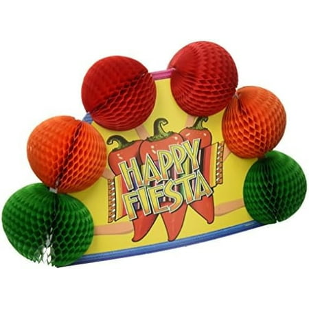 PMU Cinco de Mayo "HAPPY FIESTA" Pop-Over 10in Centerpiece Mexican Themed Party Decoration Accessory (1/pkg)Pkg/1