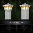 thumbnail image 4 of Classy Caps Ambience Solar Post Cap - Fits 5"x5" and 4"x4" Posts - Lit Candle Effect - White Vinyl (PVC), 4 of 11