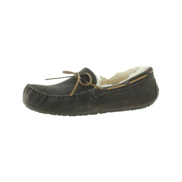 Gold Toe Mens Carter Faux Suede Slip On Moccasin Slippers Black 9 