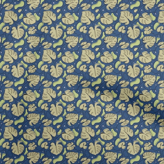 oneOone Cotton Poplin Twill Blue Fabric Ocean Underwater Life Sewing Craft Projects Fabric Prints By Yard 56 Inch Wide
