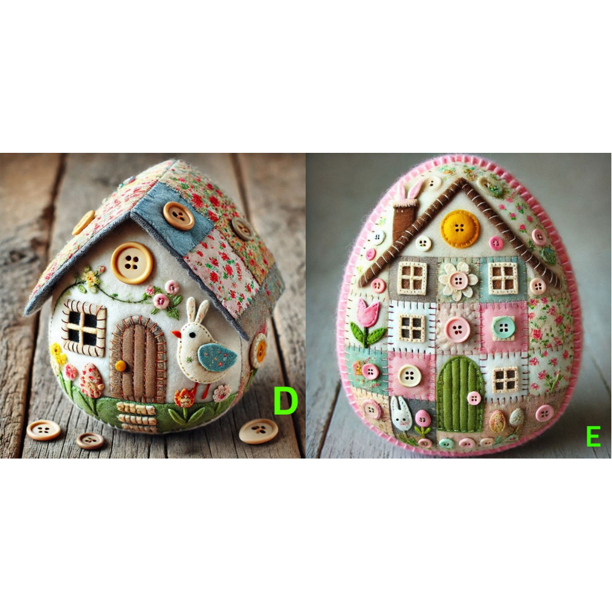 Patchwork FIENTE HUGE CASA KIT DIY HUGTS PAQUETA MATERIAL REGALO Pascua (D)