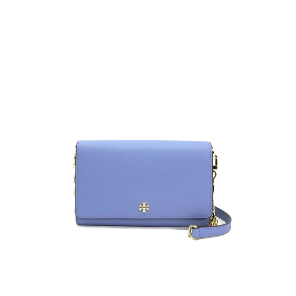 Tory Burch Removable Strap Women's Chain Wallet, Bow Blue