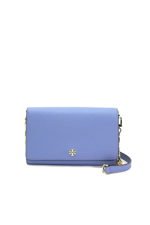 Removable Strap Women's Chain Wallet, Bow Blue
