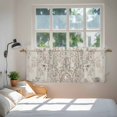 thumbnail image 4 of Fall Flower Tier Curtains, Vintage Autumn Bird Floral Tree Leaf Plant Light Filtering Kitchen Curtains, 2Pcs Rod Pocket Half Window Treatments Panels for Sink Cafe Cabinet Camper 27.5x36 Inches, 4 of 9
