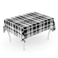 thumbnail image 1 of LADDKE Abstract Black and White Tartan Plaid Printing Pattern Scottish Britain British Celtic Tablecloth Table Desk Cover Home Party Decor 60x84 inch, 1 of 1