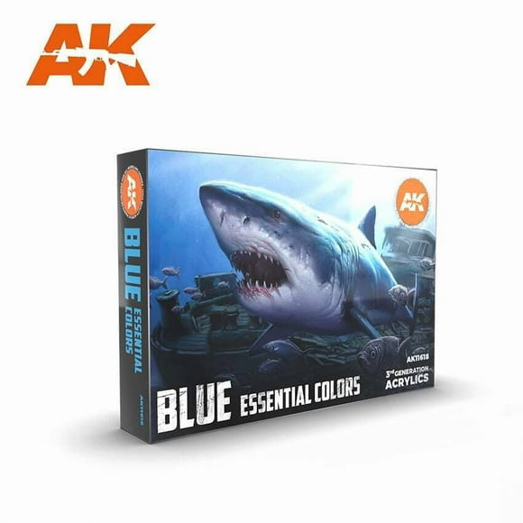 AK Interactive 3G Essential Colours - Blue Set New