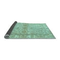 thumbnail image 2 of Ahgly Company Indoor Round Abstract Light Blue Modern Area Rugs, 7' Round, 2 of 4