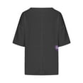 thumbnail image 5 of Virmaxy Womens Blouses Long Sleeve Shirt Women Casual Fashion Solid Color Button T-Shirt Long Sleeves One Shoulder Top Blouse Tops Black-2 S, 5 of 5