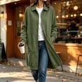 thumbnail image 3 of TGSLY Women's Long Button Down Sweatshirt Lightweight Collared Long Sleeve Cardigan Coat Relaxed Casual Solid Color Fall Winter Jacket with Pockets L, 3 of 8