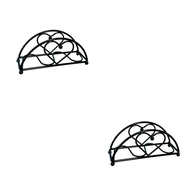 Soporte de papel para comedor Matsuzay Negro 2piezas