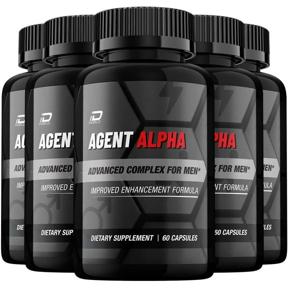 Agent Alpha for Men Capsules, 5 Pack, 300 Capsules