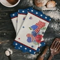 thumbnail image 2 of Independence Day Kitchen Towels Set of 2, Absorbent Dish Towel for Kitchen Microfiber Hand Dish Cloths for Drying and Cleaning Reusable Cleaning Cloths 18x28in USA Flag Poppy Flower, 2 of 6