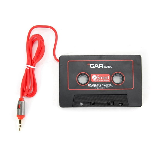 Adaptateur de cassette stéréo pour voiture Adaptateur de cassette CD MD Adaptateur  de cassette Lecteur MP3 MP4 à 3,5 mm Aux Audio pour téléphone portable 