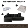 thumbnail image 4 of Noble House Fully Compressed Frameless Modular Sofa,L-Shaped Recliner,Black, 4 of 10