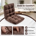 thumbnail image 6 of Giantex Adjustable Floor Chair, 14-Position Gaming Lounge Chair, Cushioned Lazy Sofa, Coffee, 6 of 9
