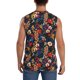 thumbnail image 4 of Balery Vintage Floral Camisetas sin mangas para hombre, absorbe la humedad y protege contra el mal olor.-3X-Large, 4 of 7