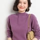 thumbnail image 5 of Jersey de cuello semialto para mujer Jersey grueso y cálido con parte inferior de color liso para mujer Modelos de otoño e invierno Jersey de mujer, 5 of 6