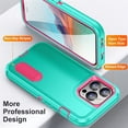 thumbnail image 4 of for iPhone 15 Pro Max Case, iPhone 15 Pro Max Phone Case with Built in Kickstand, Shockproof/Dustproof/Drop Proof Heavy Duty Military-Grade Rugged Protective Cover for iPhone 15 Pro Max,Green, 4 of 9