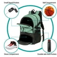 thumbnail image 6 of WOLT Basketball Bag Backpack - Ventilated Shoe & Ball Compartments, Best for Basketball Includes Tag (1 pack, Green), 6 of 7