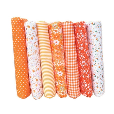 Quilt Fabric Panel - 7pcs Cotton Cloth Textile Craft Fabric Bundle Patchwork Fabric DIY Sewing Quilting Floral Pattern
