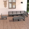 thumbnail image 1 of vidaXL 8 Piece Garden Lounge Set Grey Solid Pinewood, 1 of 1