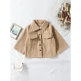 thumbnail image 3 of Bagilaanoe Toddler Baby Boy Shirt Jacket Lapel Long Sleeve Single-Breasted Shacket Coat with Pockets 6M 12M 2T 3T 4T 5T Kids Fall Casual Outwear, 3 of 9