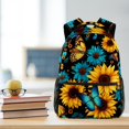 thumbnail image 5 of Lightweight Backpack Sunflower Butterfly School Bag Travel Laptop Daypack for Men Women Casual Rucksack, 5 of 6