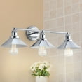thumbnail image 4 of JONATHAN Y July 26.5" 3-light Industrial Farmhouse Metal Vanity Light, Chrome, 4 of 7