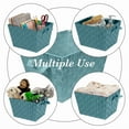thumbnail image 3 of Small Woven Fabric Storage Basket In Sapphire, 3 of 4