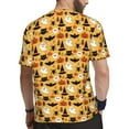 thumbnail image 2 of Wukai Halloween Ghost Pumpkin Print Men's Short-Sleeved Mesh T-Shirt,Quick-Dry Short Sleeve Workout T-Shirt-XX-Large, 2 of 8