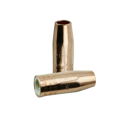 WeldingCity 2-pk Gas Nozzle 21-50 1/2" for Lincoln 100L and Tweco Mini/#1 MIG Welding Guns (Pack of 2 Nozzles)