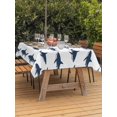 thumbnail image 3 of Outdoor Tablecloth with Umbrella Hole for Patio/Picnic/Party/Camping, Blue Coastal Shark Waterproof Table Cloth Rectangle Table Cover Washable, Ocean Sea Nautical (60"x 102"), 3 of 8