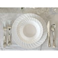 thumbnail image 5 of " OCCASIONS " 40 Pieces Plates Pack, Heavyweight Wedding Party Disposable Plastic Bowls (12oz Soup Bowl, Blossom in White), 5 of 9