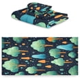 thumbnail image 2 of Coolnut Cartoon Trees Bathroom Towel Set Absorbent Soft 3-Piece Bath Towel Hand Towel Washcloth Decorative Towels for Bathroom Gym Hotel Beach Swimming Pool Washcloth Gift, 2 of 7