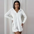 thumbnail image 3 of Combinaison à Capuche en Molleton pour Femme, Barboteuse à Manches Longues avec Oreilles, Pyjama une Pièce, Tenue d'Intérieur Douillette avec Fermeture Éclair Complète et Poche pour la Maison, 3 of 8
