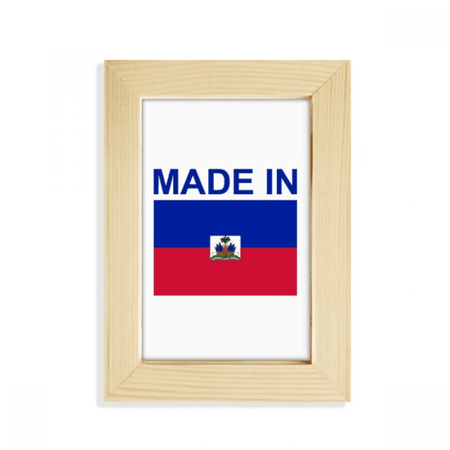En Haití, país de amor Escritorio de madera Arte Pintura 5x7 pulgadas marco de foto foto