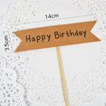 thumbnail image 1 of Tarjeta de felicitación de cumpleaños con forma de pastel, estilo retro, cuadrada, de papel Kraft, estilo fresco y pequeño, con decoración enchufable, 1 of 3