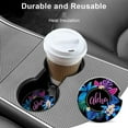 thumbnail image 5 of Car Coasters for Cup Holder Absorbent, Car Ceramic Coasters with Finger Notch, Auto Accessories for Men Women Tropical Plant Wreath 4 Pack, 5 of 6