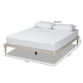 thumbnail image 2 of Baxton Studio Iseline Platform Wood Bed Frame, Antique White, King, 2 of 9