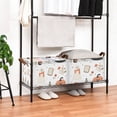thumbnail image 3 of Yayeee Foldable Storage Basket for Shelves with Handles Waterproof Cloth Bins, White Halloween Ghosts, 3 of 7