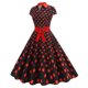thumbnail image 4 of Vestido de Manga Corta para Mujeres de Moda Casual Impreso Cuello en V con Cremallera Grande Del Doblado, Poliéster Ligero para el Verano, 4 of 9