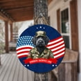 thumbnail image 3 of Happy Father's Day Honoring Veterans Portuguese Water Dog in Army Uniform Round Wood Sign PWD Portie Fishing Dog Lover Hanging Wall Home Decor - 13007, 3 of 5