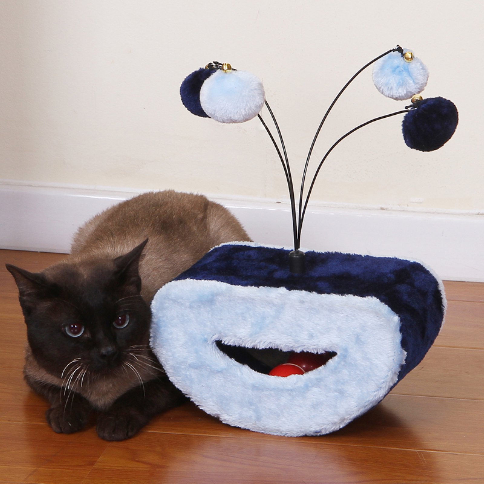 PetPals Dainty Light Blue Cat Toy with Sisal and Teasing Toys