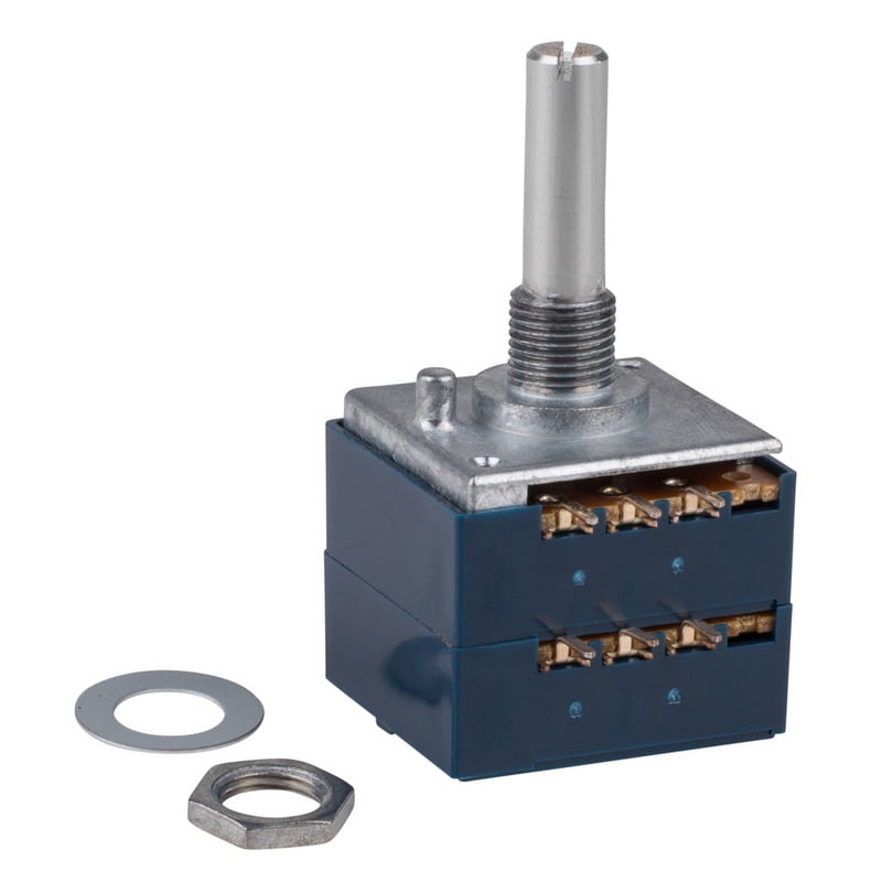 Parts Express ALPS 100KAX2 100K Ohm Audio Taper Stereo Potentiometer 6mm Shaft Parts Express ALPS 100KAX2 100K Ohm Audio Taper Stereo Potentiometer 6mm Shaft